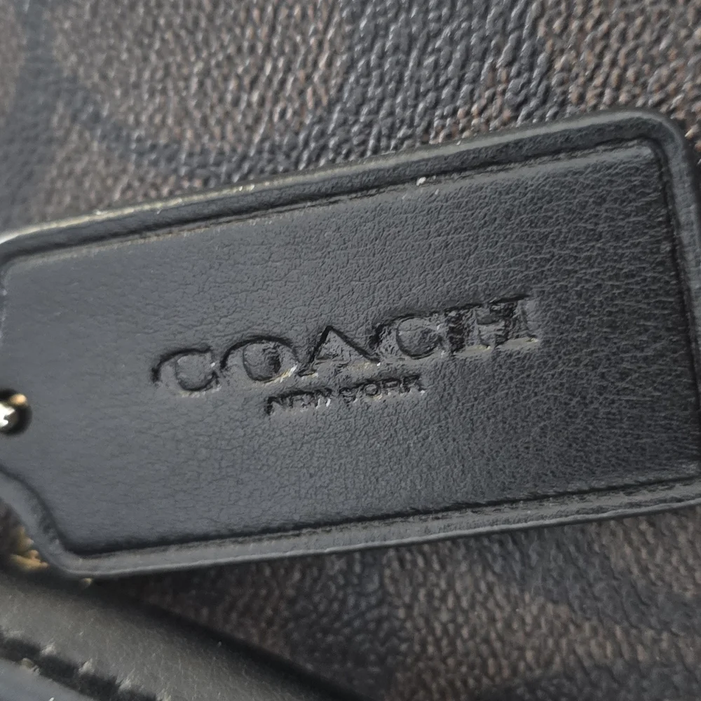 Coach Lillie Carryall Brown Signature Canvas Handbag Purse